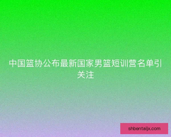 中国篮协公布最新国家男篮短训营名单引关注 中国篮协公布最新国家男篮短训营名单引关注